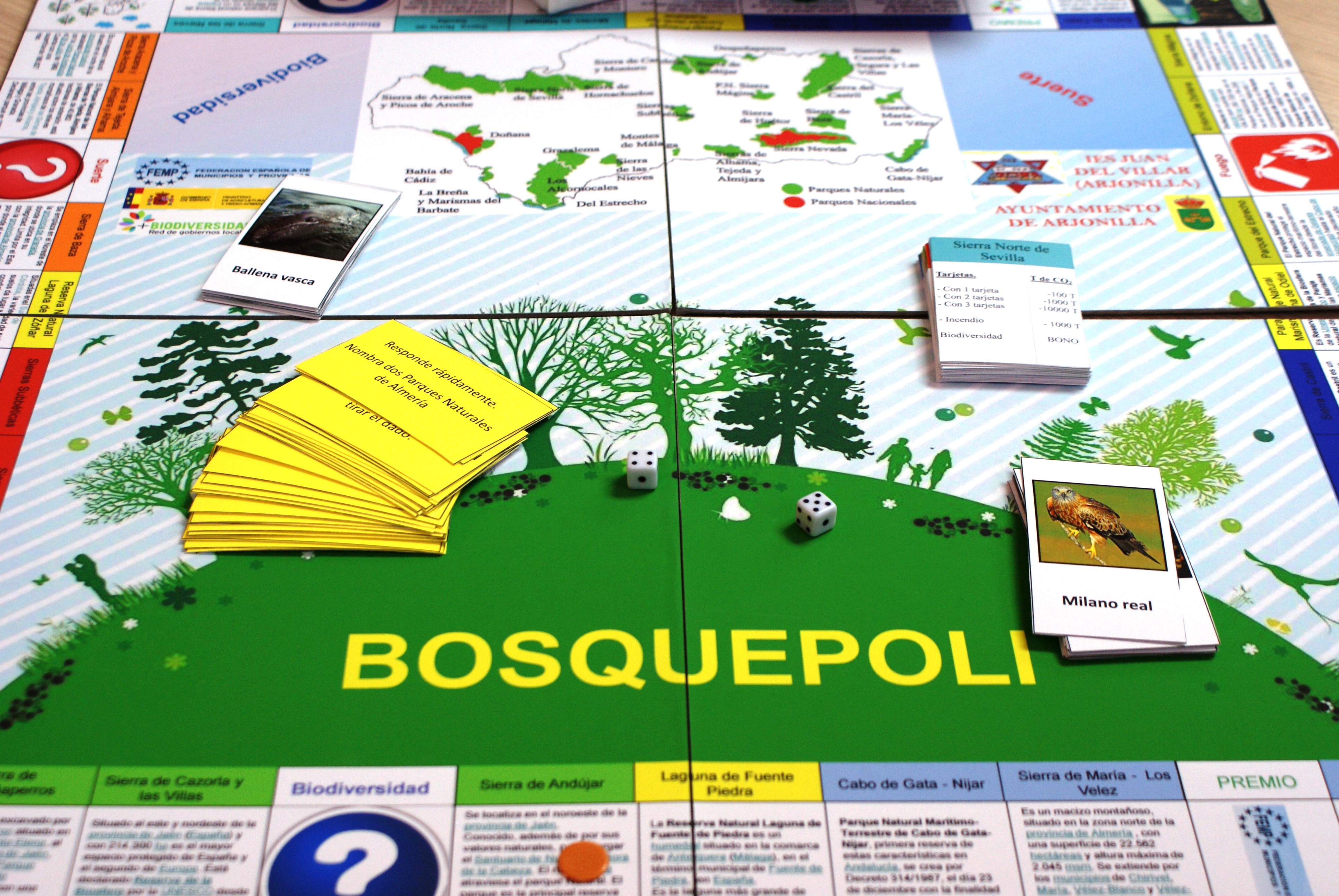 El “Bosquepoly”, el juego premiado creado por los alumnos de Arjonilla